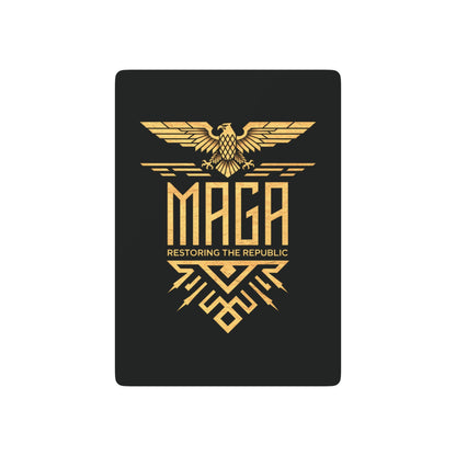"MAGA Restoring the Republic" #02, Political Playing Cards (Void Black)