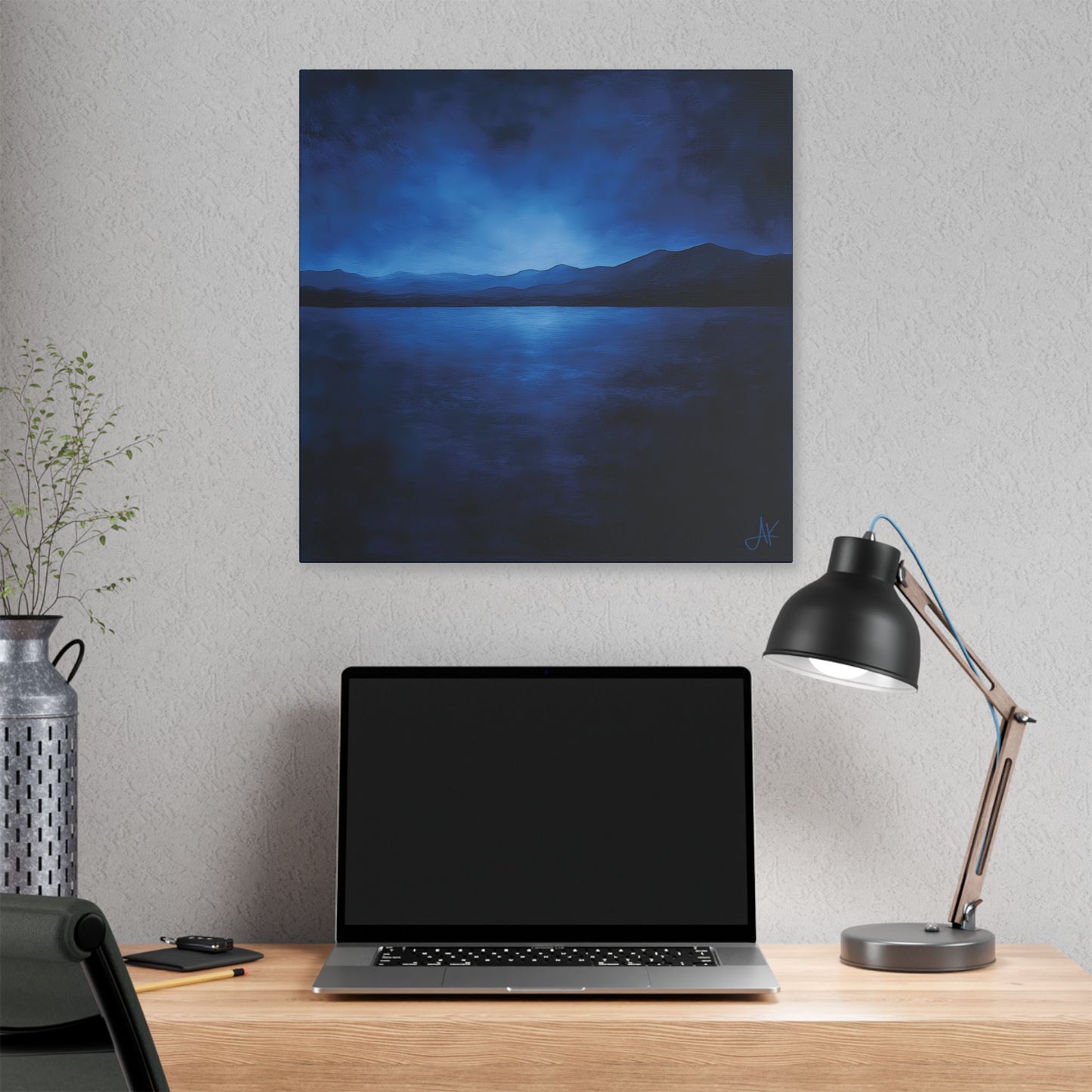 "Indigo Nights", Stretched Classic Canvas Fine Art Print