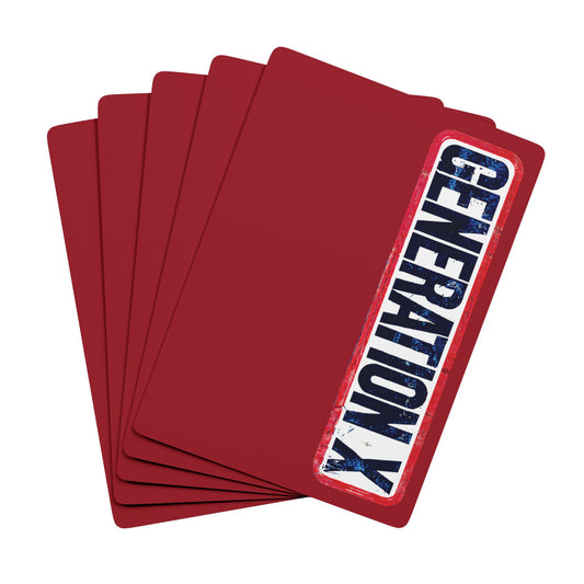 "Generation X", Retro Playing Cards (Cherry Red)