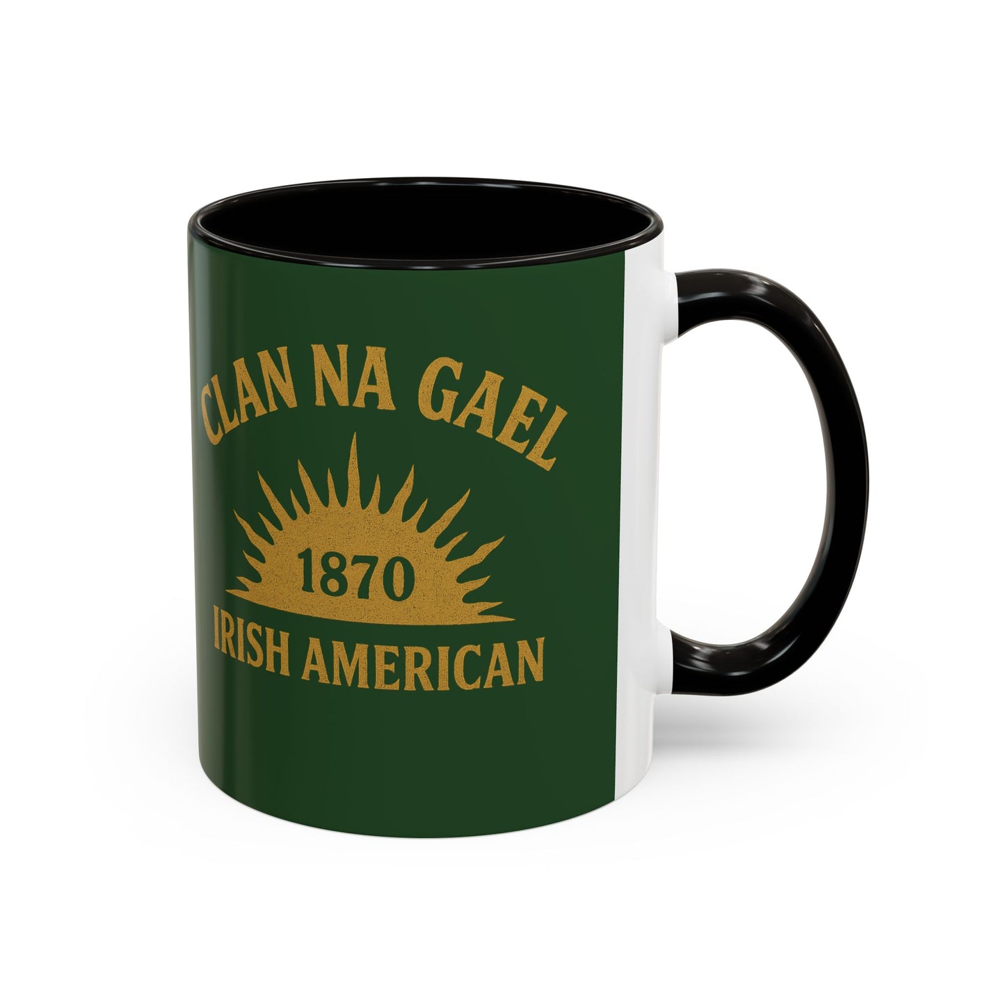 "Clan na Gael - Irish American", Colorful Mugs (11oz, 15oz) (Brithemain Green)