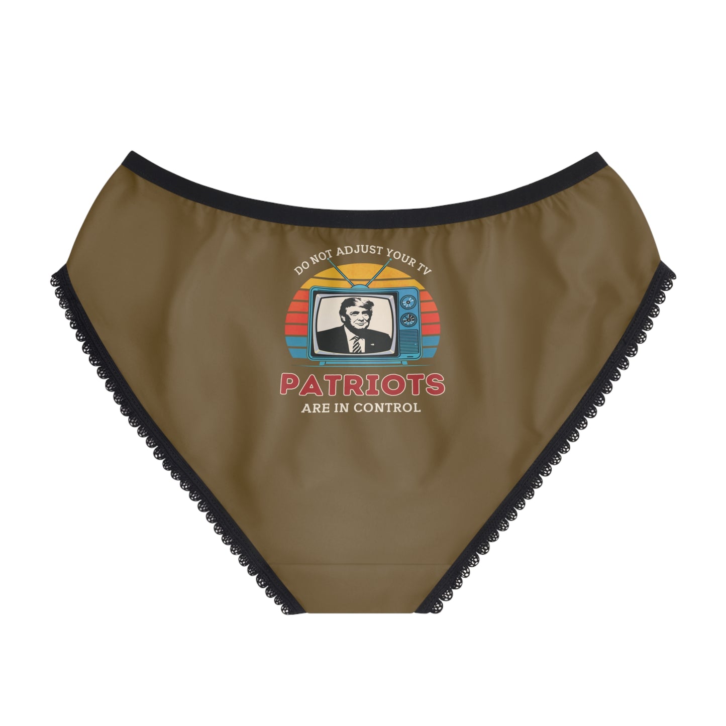 "Patriots are in Control" #01, Women's Briefs (Sepulchral Gold)