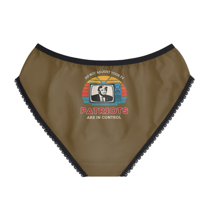 "Patriots are in Control" #01, Women's Briefs (Sepulchral Gold)