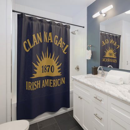 "Clan na Gael - Irish American", Shower Curtains (Mariana Blue)