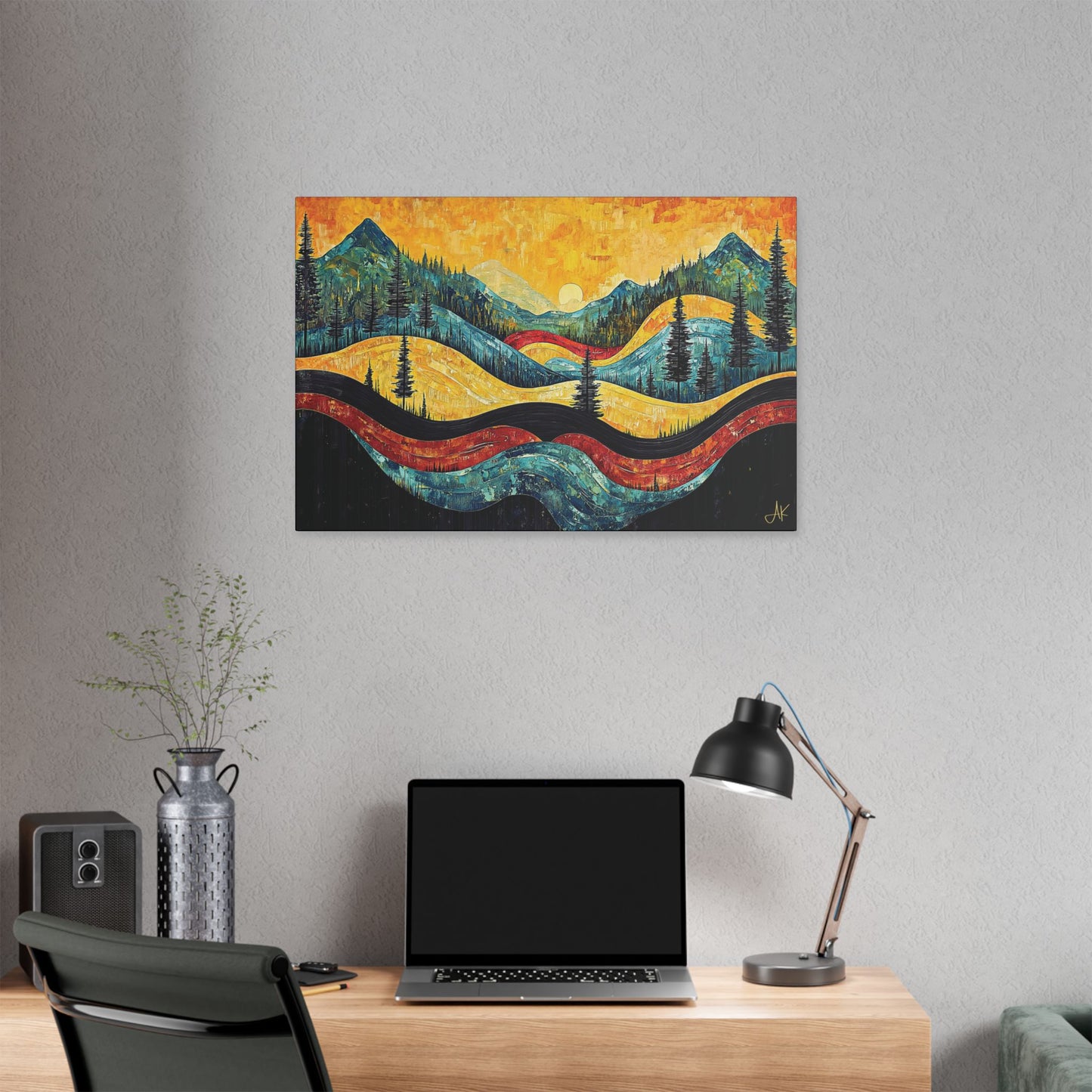 "Vintage Vista", Stretched Classic Canvas Fine Art Print
