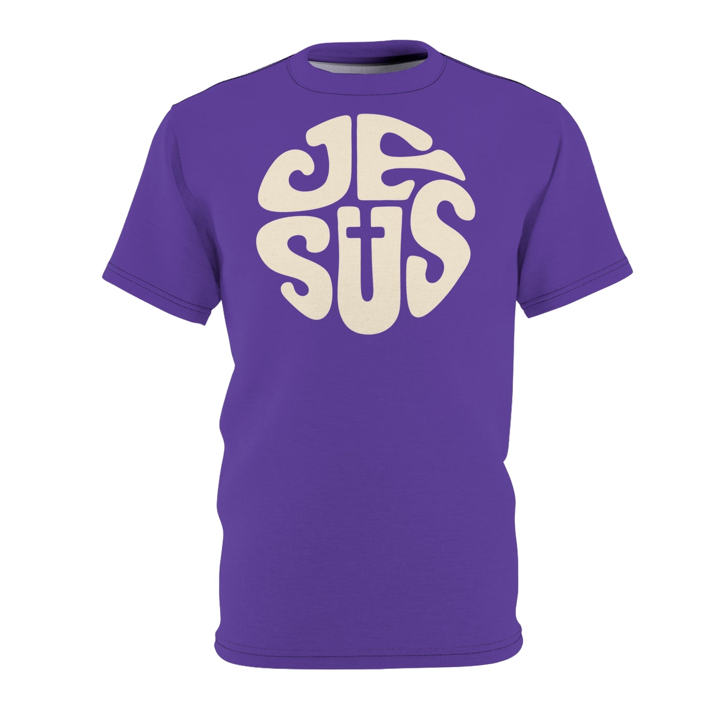 "Retro Jesus", Unisex T-shirt (Purple Heart)