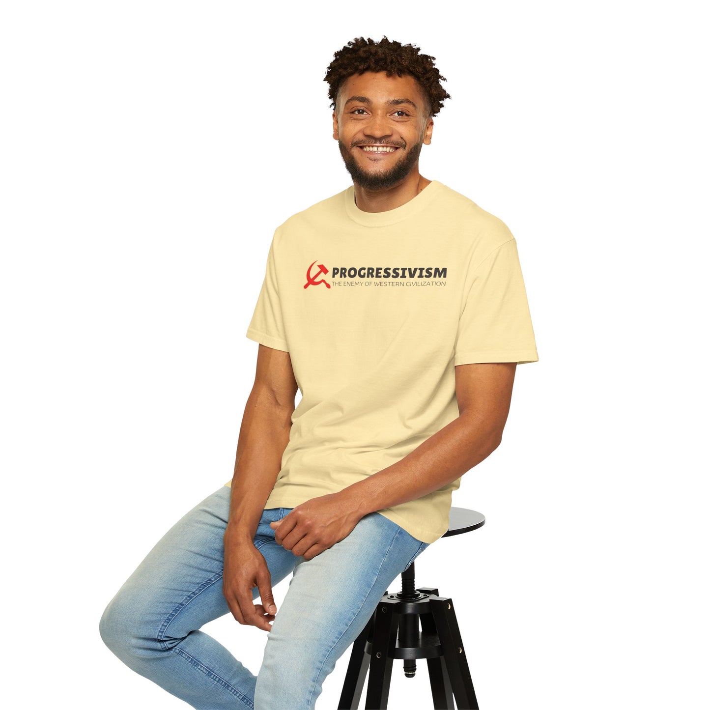 "Progressivism - Enemy of Western Civilization", Unisex T-shirt (Light Colors)