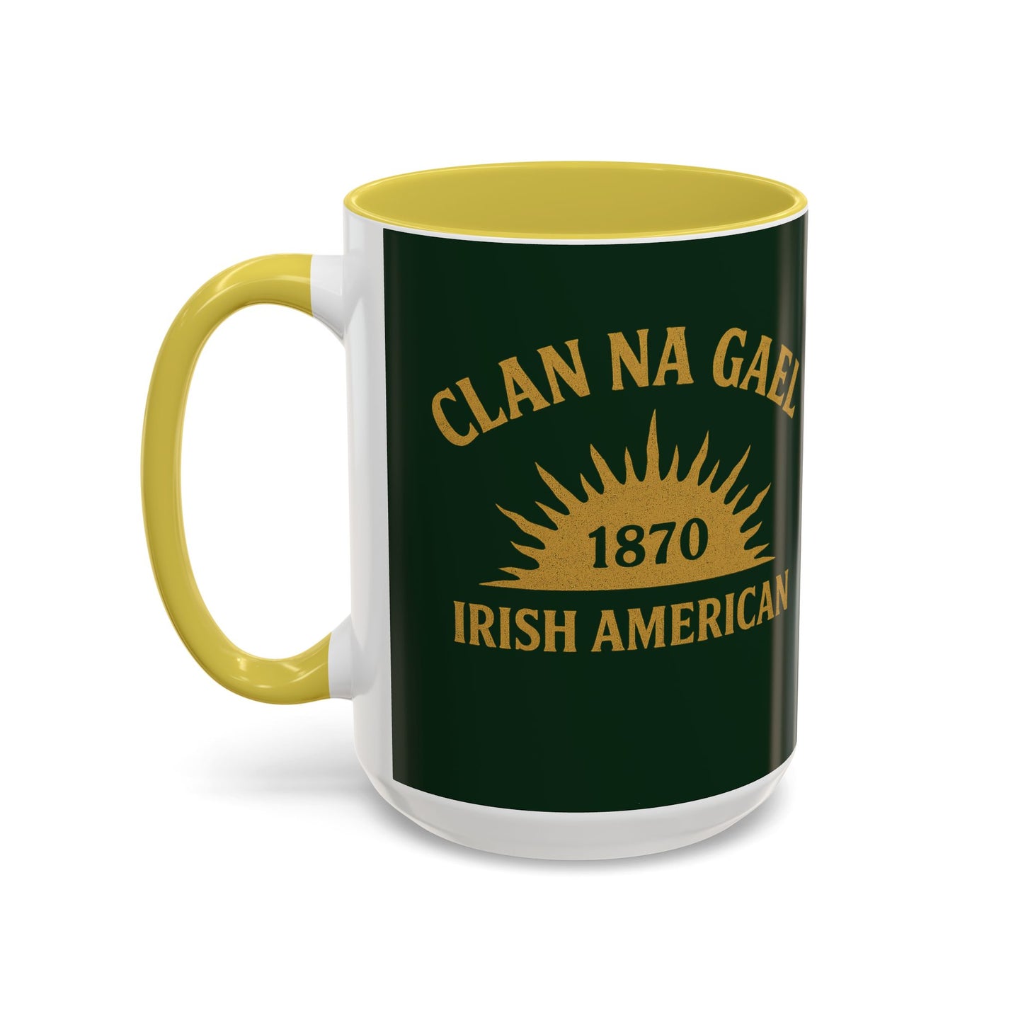 "Clan na Gael - Irish American", Colorful Mugs (11oz, 15oz) (Fenian Green)