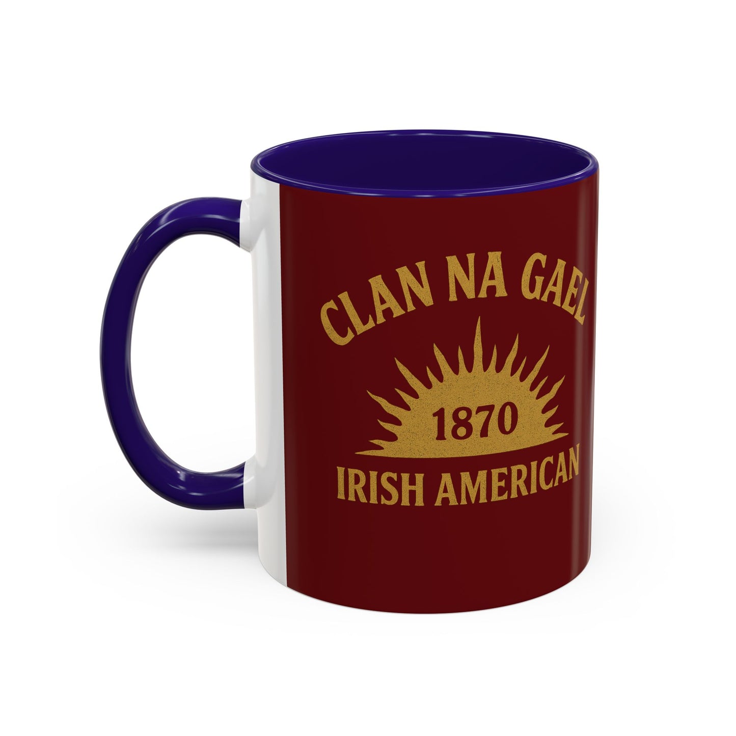 "Clan na Gael - Irish American", Colorful Mugs (11oz, 15oz) (Palladius Red)