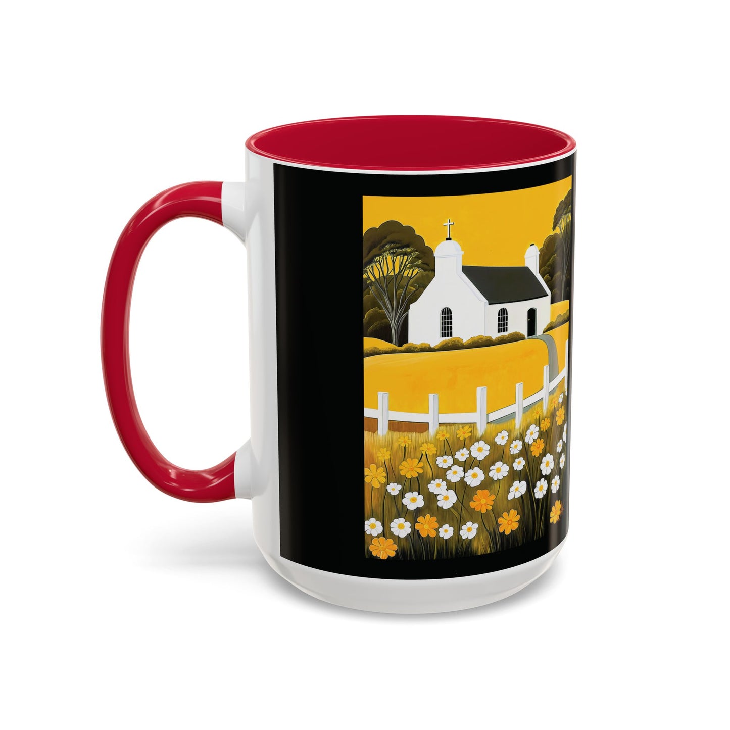 "Eaglais a’ Bhuidhe (Gaelic) - The Church of Golden Hope (English)", Colorful Mugs (11oz & 15oz)
