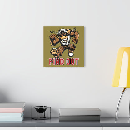 "Find Out", Acrylic Wall Prints (French Cleat Hanging) (Camouflage Yellow)