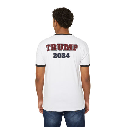 "TRUMP - 2024", Unisex Cotton Ringer T-Shirt - Historical Collectible
