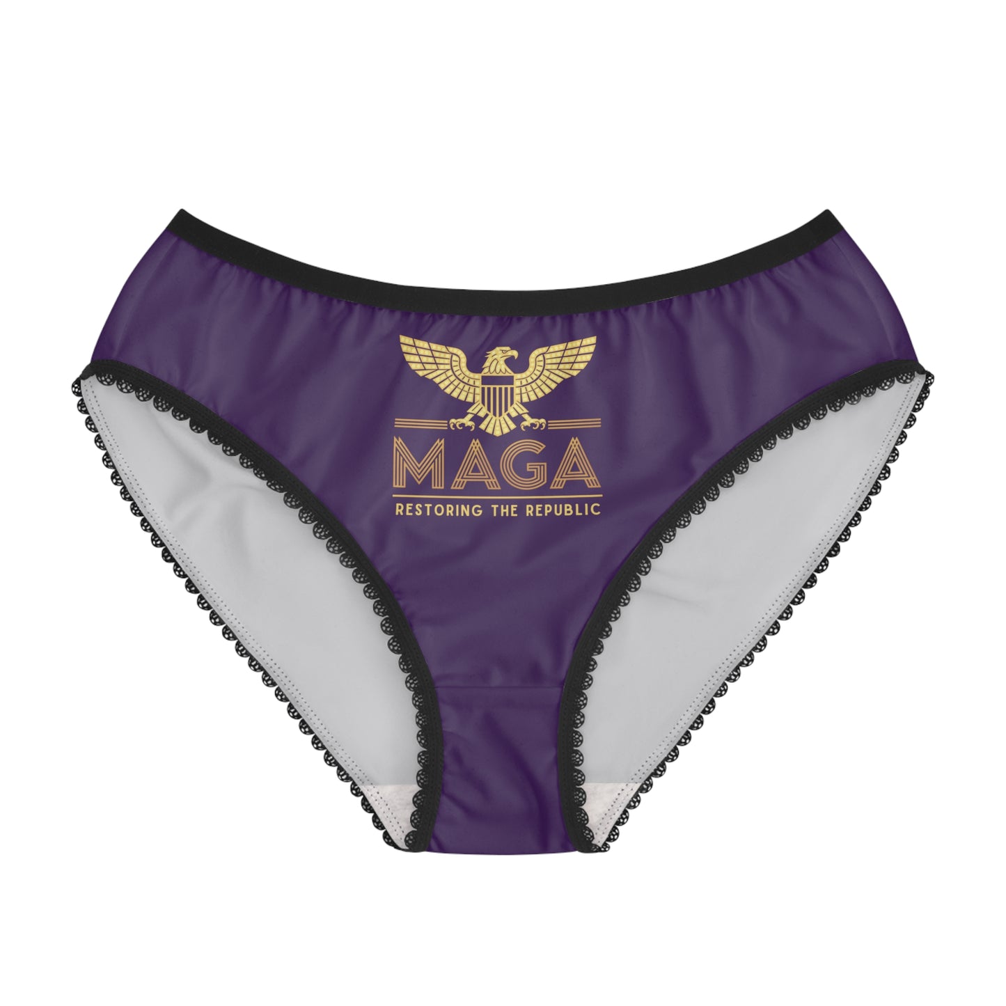 "MAGA - Restoring the Republic", Women's Briefs (Quandong Plum)