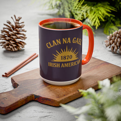 "Clan na Gael - Irish American", Colorful Mugs (11oz, 15oz) (Purple Verbena)