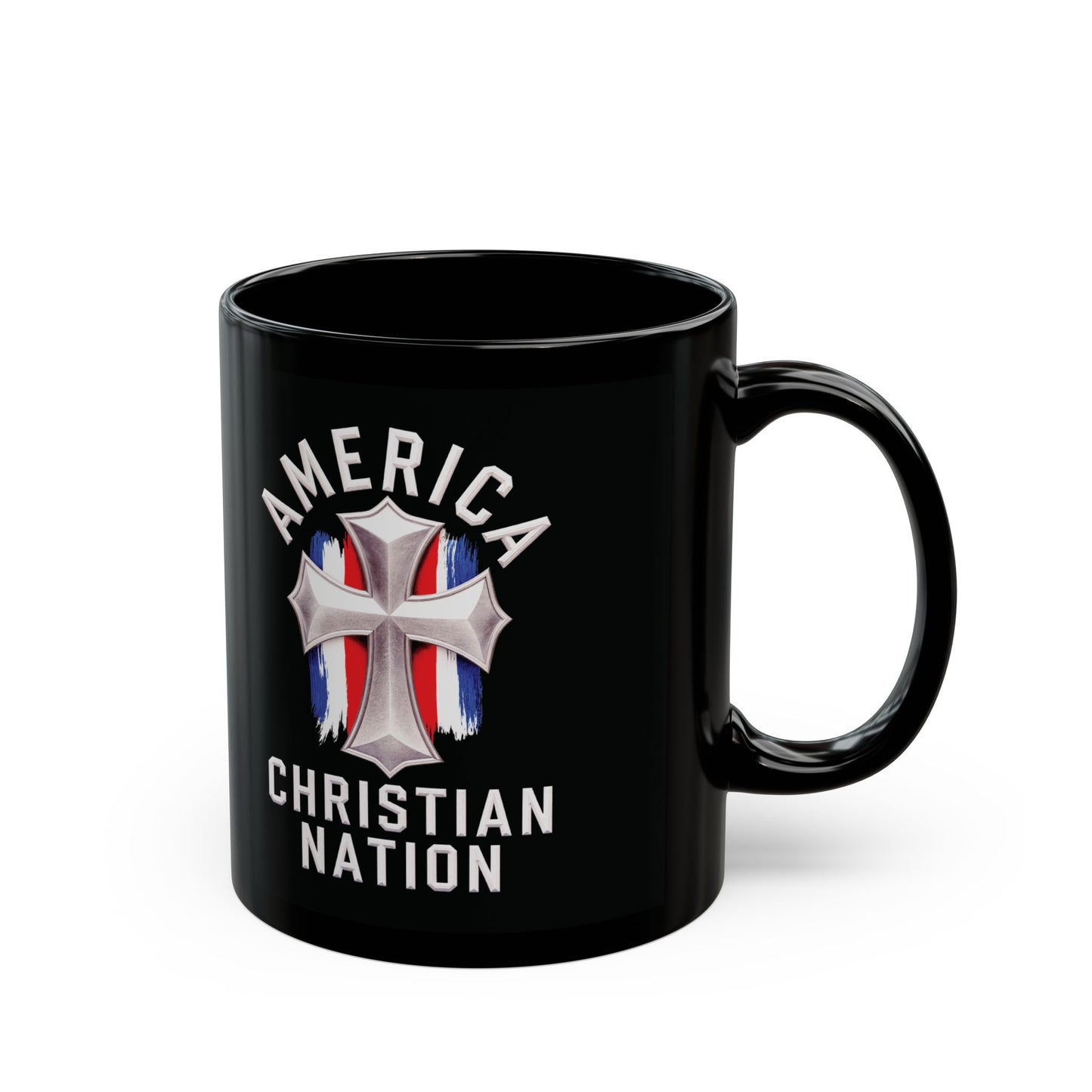 "America - Christian Nation" #01, Black Mug (11oz & 15oz)
