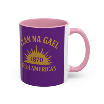 "Clan na Gael - Irish American", Colorful Mugs (11oz, 15oz) (Vesper Violet)