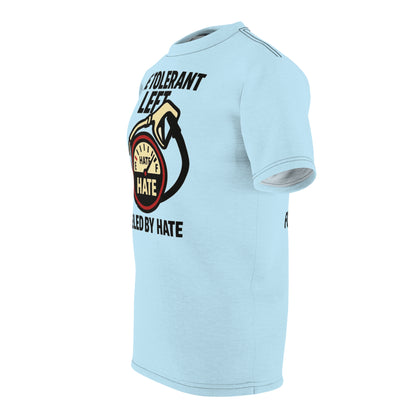 "The Tolerant Left", Unisex T-shirt (Pale Sky)