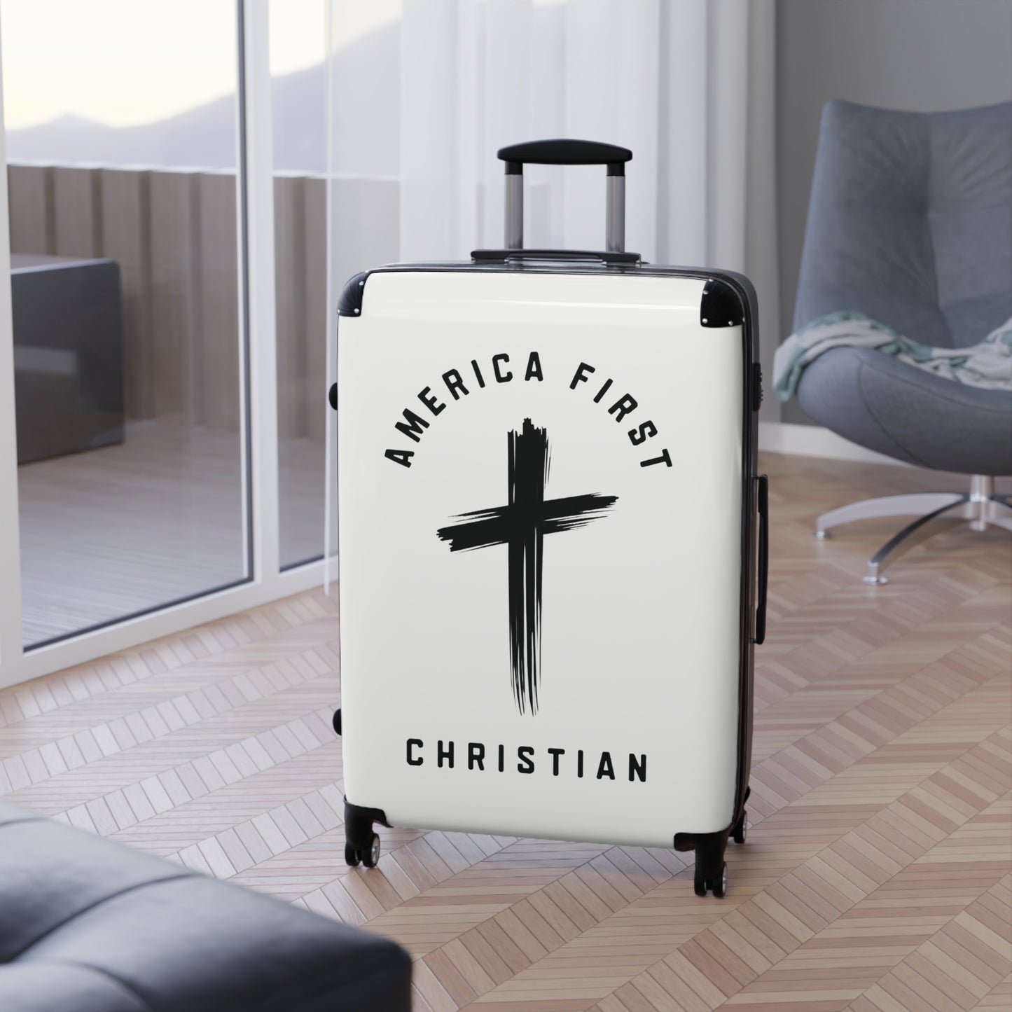 "America First Christian" #05 Suitcases (Alabaster White)