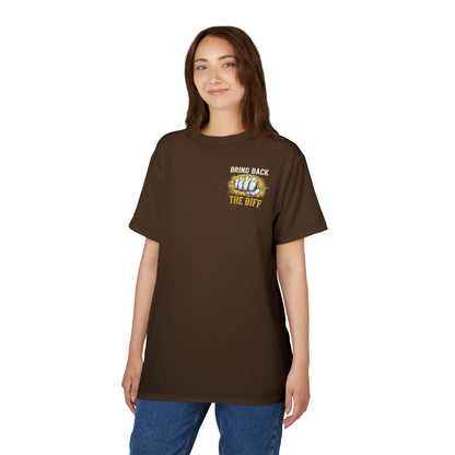 "Bring Back The Biff", Unisex T-shirt (Dark Chocolate Brown)