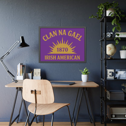 "Clan na Gael - Irish American", Framed Paper Poster (Vesper Violet)