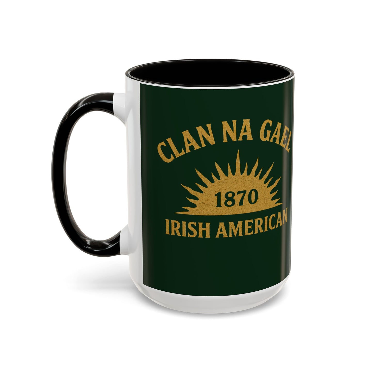 "Clan na Gael - Irish American", Colorful Mugs (11oz, 15oz) (Fenian Green)