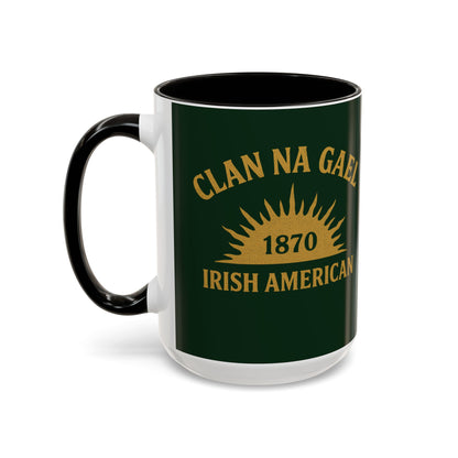 "Clan na Gael - Irish American", Colorful Mugs (11oz, 15oz) (Fenian Green)