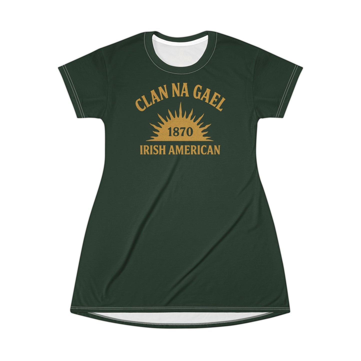 "Clan na Gael - Irish American", T-Shirt Dress (Fenian Green)