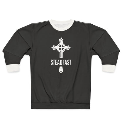 "Steadfast Cross", Unisex Sweatshirt (Void Black)