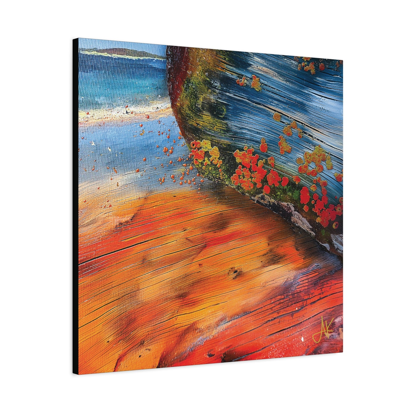 "Landfall Ember – Memories of Ancestral Strakes", Fine Art Matte Canvas, Stretched, 1.25"