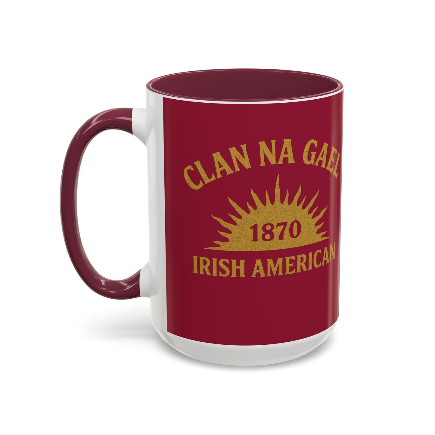 "Clan na Gael - Irish American", Colorful Mugs (11oz, 15oz) (Fénechas Red)