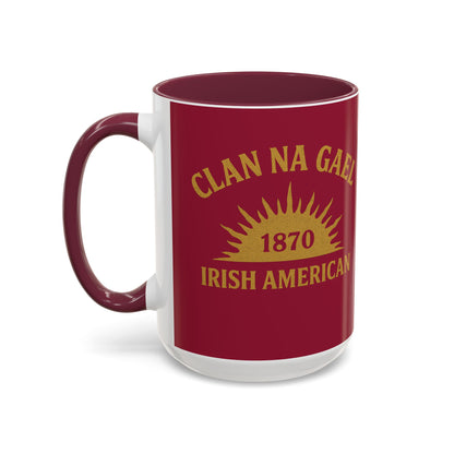 "Clan na Gael - Irish American", Colorful Mugs (11oz, 15oz) (Fénechas Red)