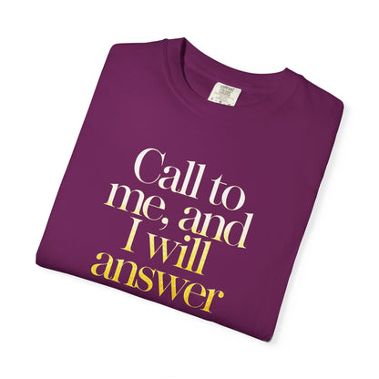 "Call to Me - Jeremiah 33:3" #02, Unisex T-shirt