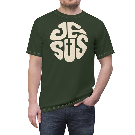 "Retro Jesus", Unisex T-shirt (Maryport Green)