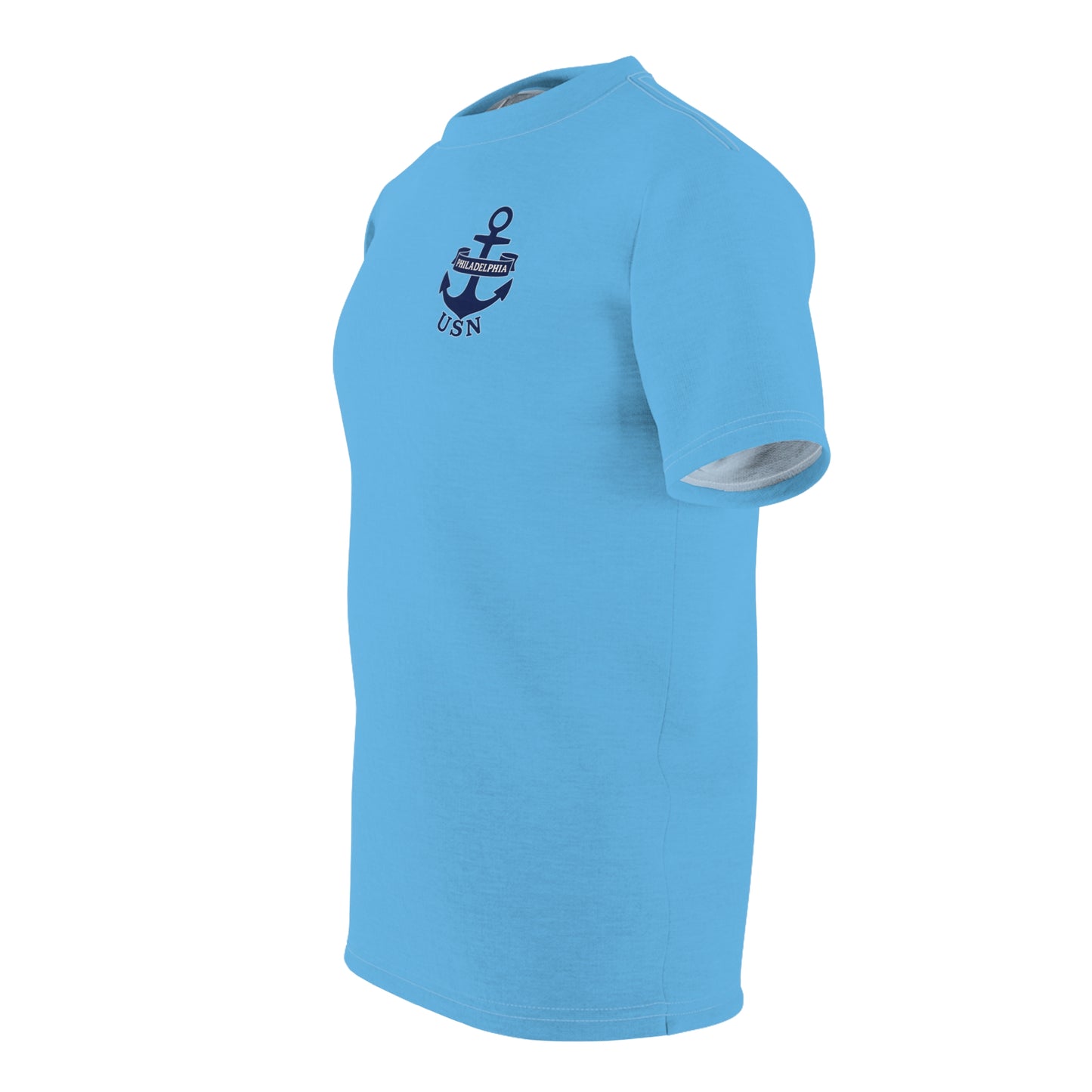 "USN Anchor", Unisex T-shirt (Atlantic Sky)