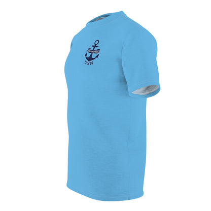 "USN Anchor", Unisex T-shirt (Atlantic Sky)