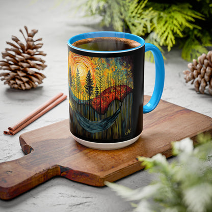 "Sacred Resonance", Colorful Mugs (11oz, 15oz)
