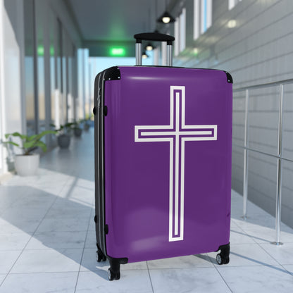 "A Simple Cross" Suitcases (Indigo Outback Purple)