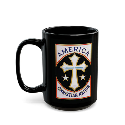 "America Christian Nation" #21, Black Mug (11oz & 15oz)