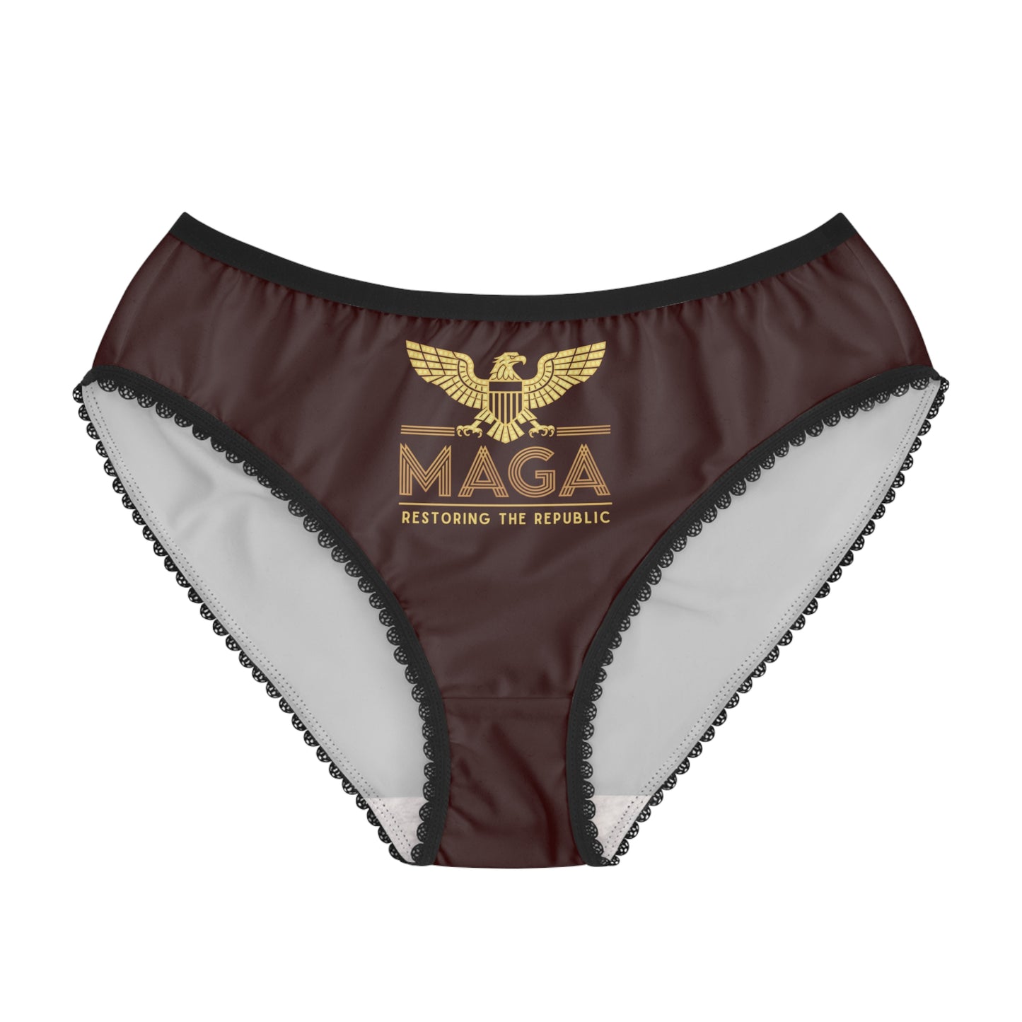 "MAGA - Restoring the Republic", Women's Briefs (Mahogany)