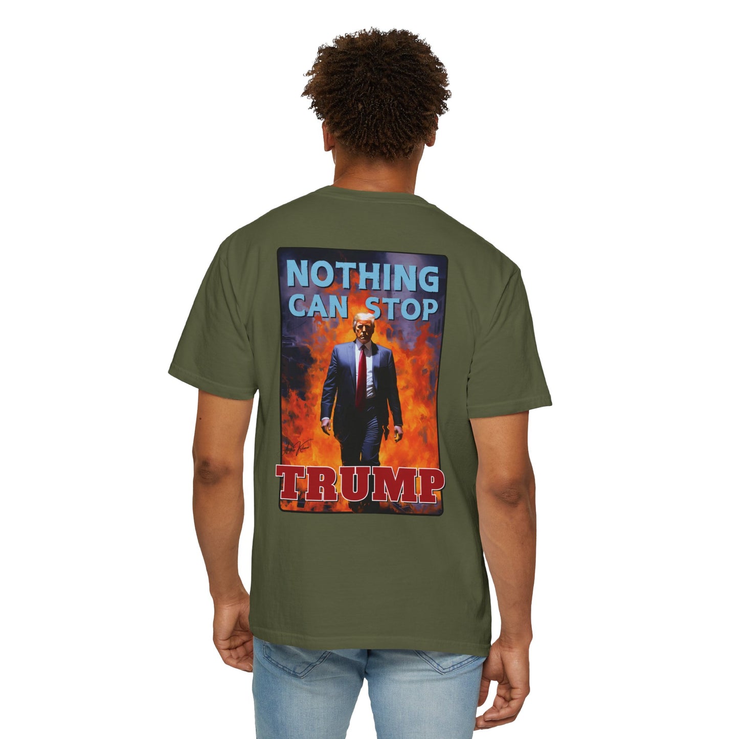"Nothing Can Stop Trump", Unisex T-shirt (Dark Colors)