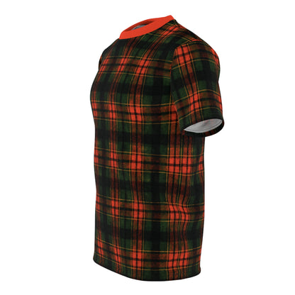 "Kilmor Brieve Tartan", Unisex Tee (Brieve Red Collar)