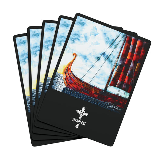 "Patched Over", Fine Art Playing Cards (Void Black)