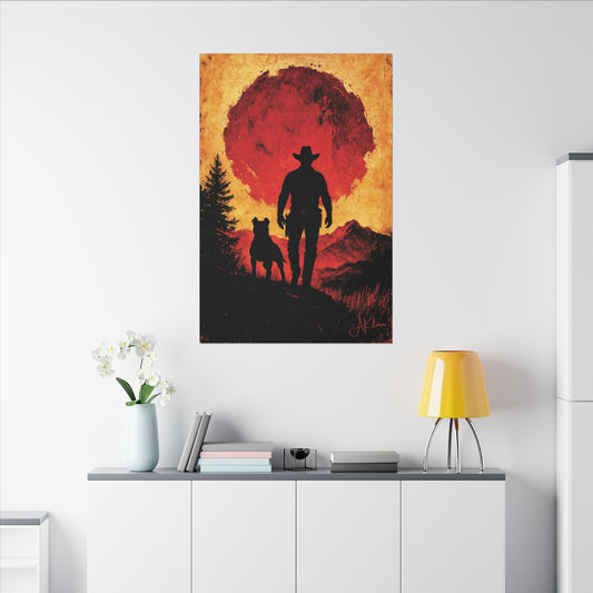 "Watchman of the Red Sun", Matte Canvas Fine Art Print