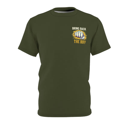 "Bring Back The Biff", Unisex T-shirt (Dark Olive Green)