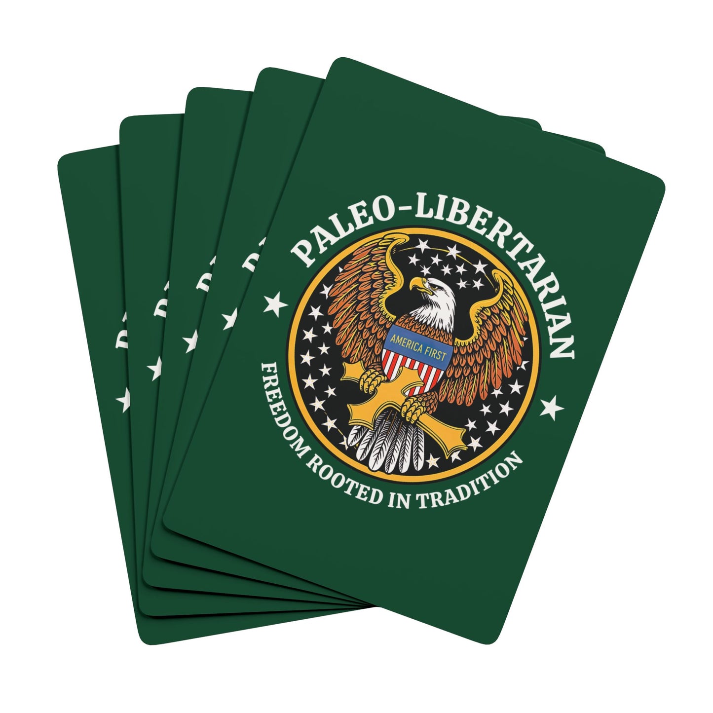 "Paleo-Libertarian" #01, Political Playing Cards (Evergreen)