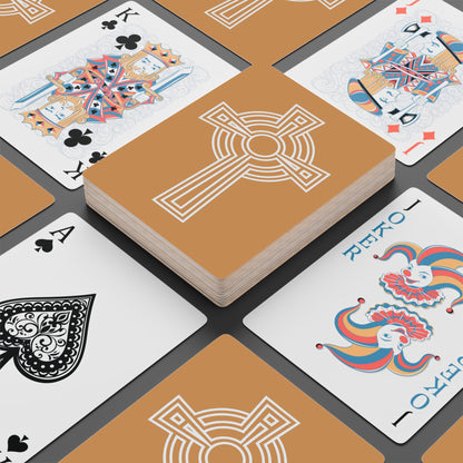 "A Simple High Cross", Christian Playing Cards (Camel Brown)