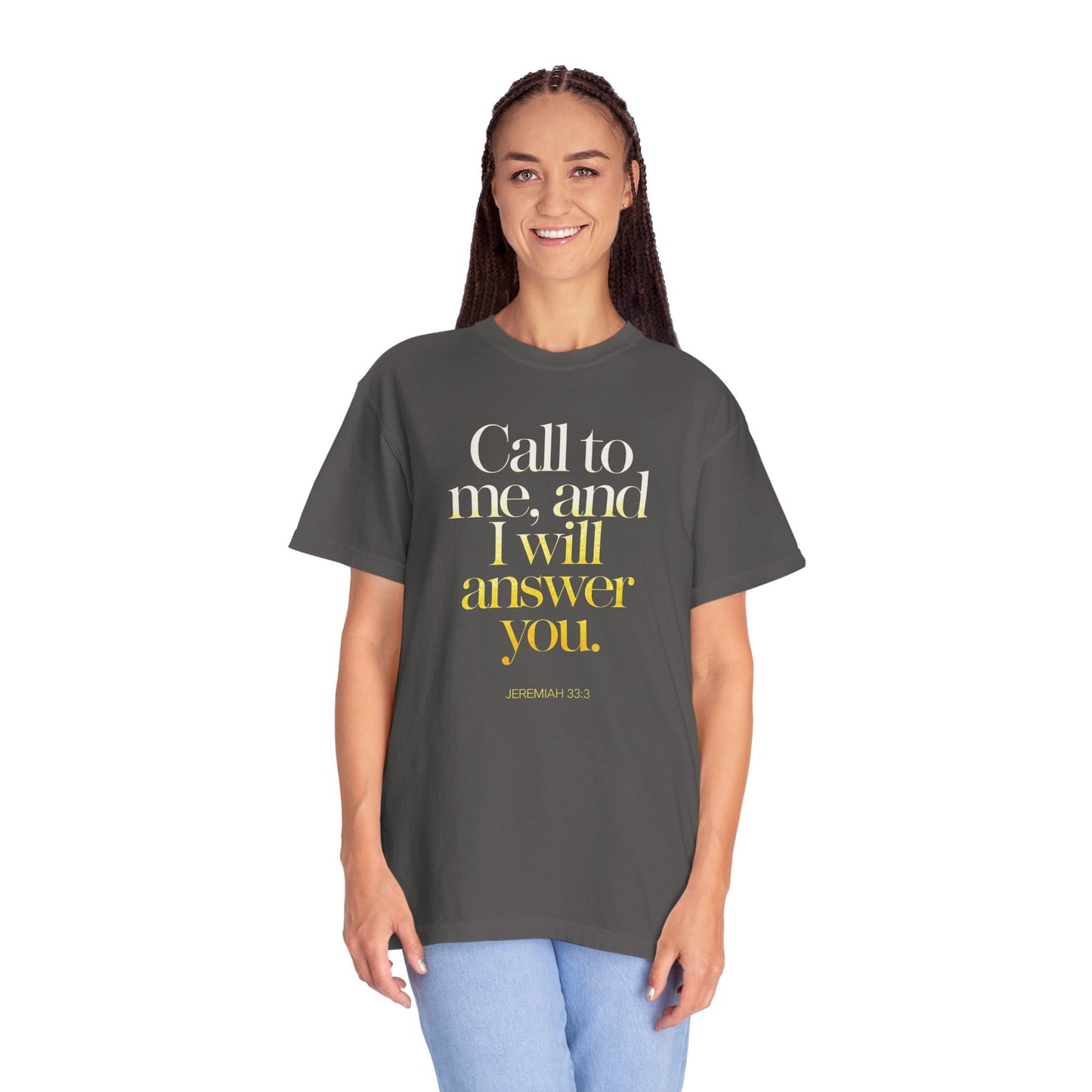 "Call to Me - Jeremiah 33:3" #02, Unisex T-shirt