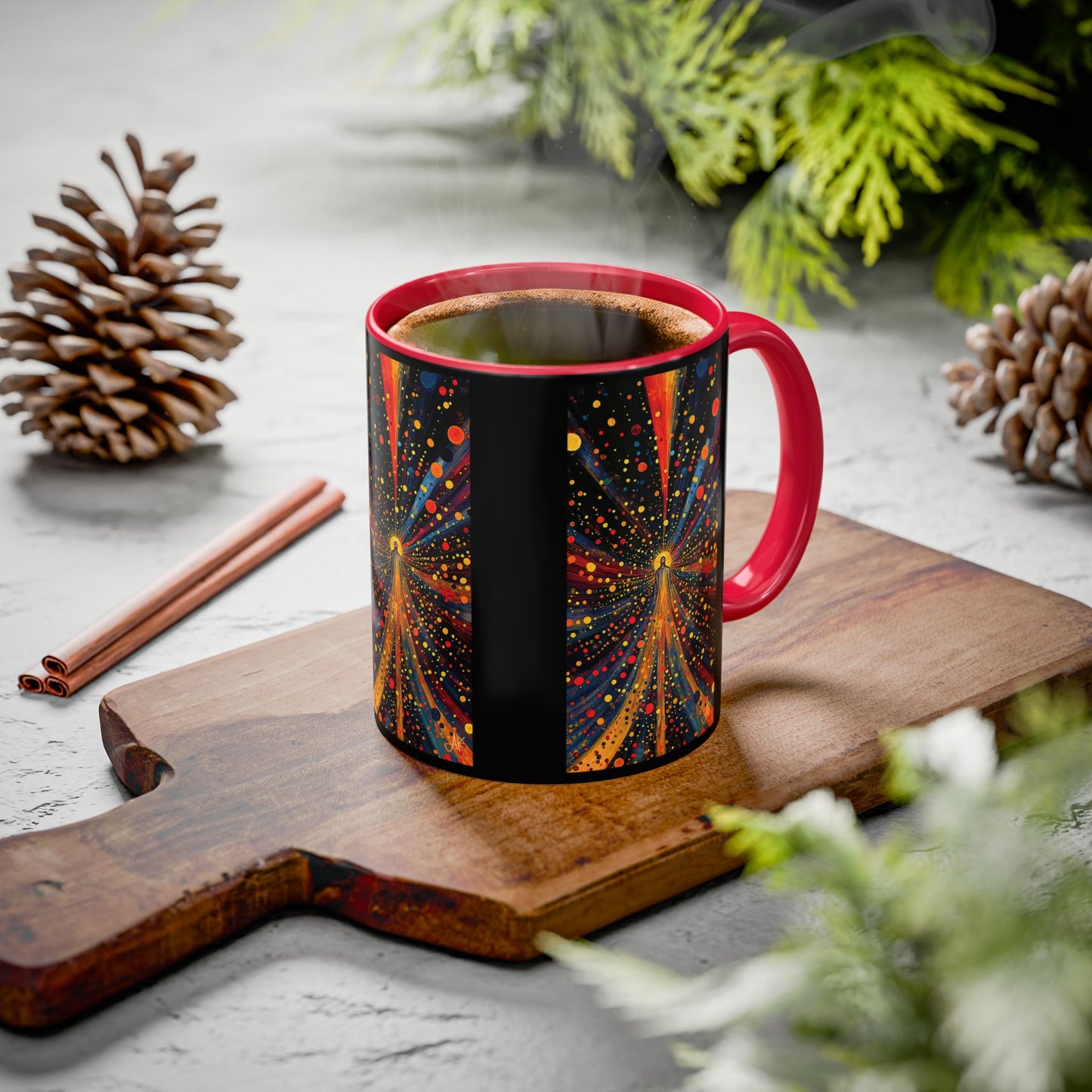 "Illuminated by Grace - 2 Corinthians 4:6", Colorful Mugs (11oz & 15oz)