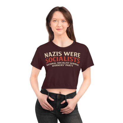 "Nazis were Socialists", Wearable Pattern Art Crop Tee (Mama Africa)
