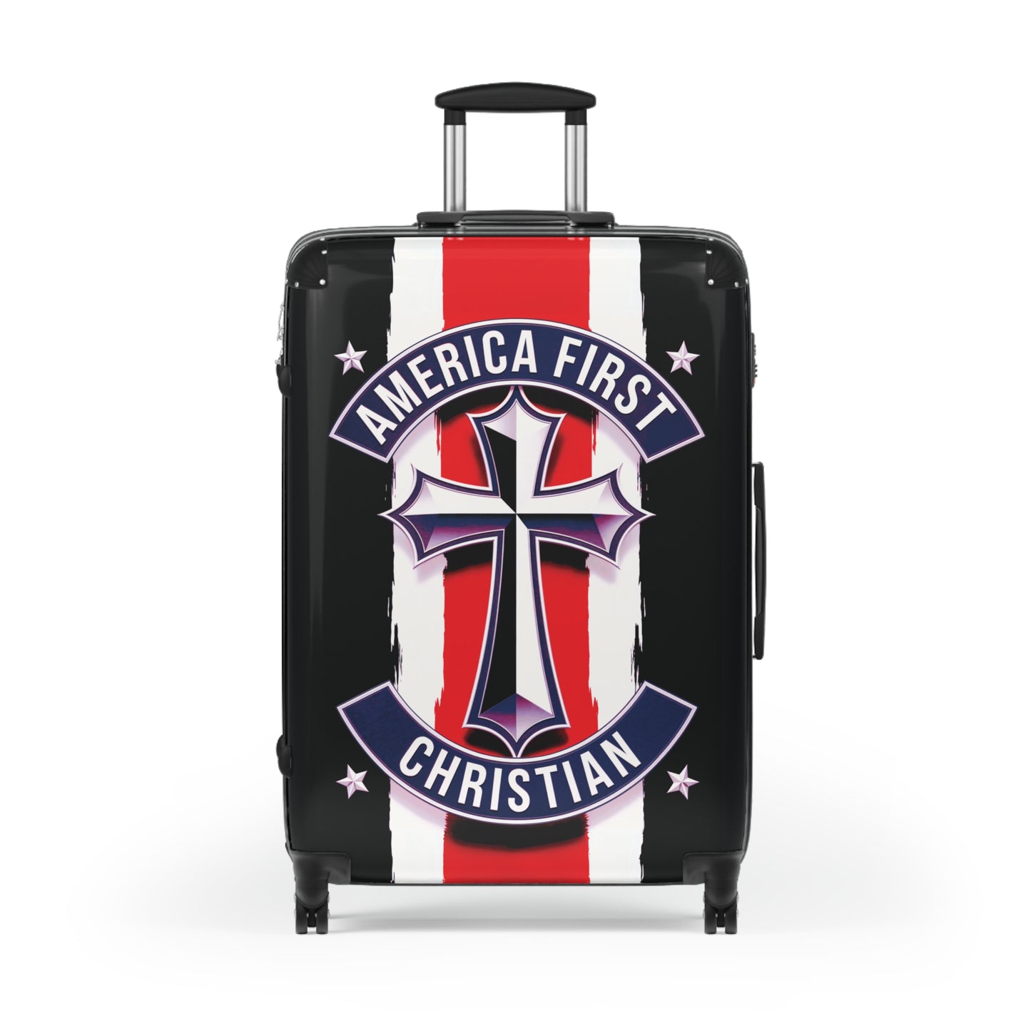 "America First Christian" Wall Art #02 Suitcases (Moonless Black)