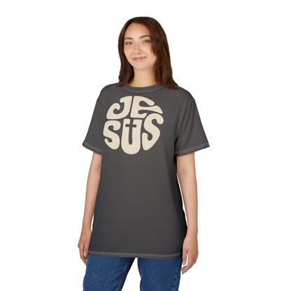 "Retro Jesus", Unisex T-shirt (German Grey)
